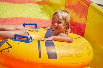 inflatable rubber ring at alcudia water park